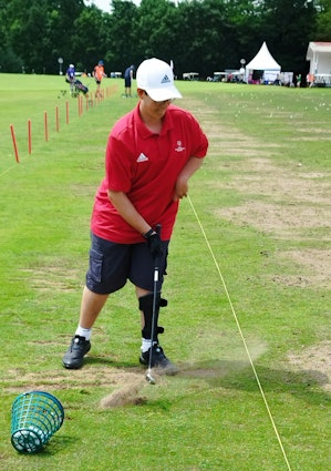 Lukas Kollmeyer beim Training für die Special Olympics.